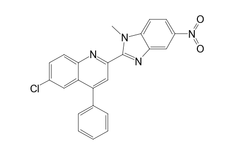 6-Chloranyl-2-(1-methyl-5-nitro-benzimidazol-2-yl)-4-phenyl-quinoline