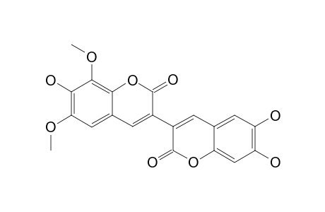 ARTEMINORIN_C;7,6',7'-TRIHYDROXY-6,8-DIMETHOXY-3,3'-BICOUMARIN