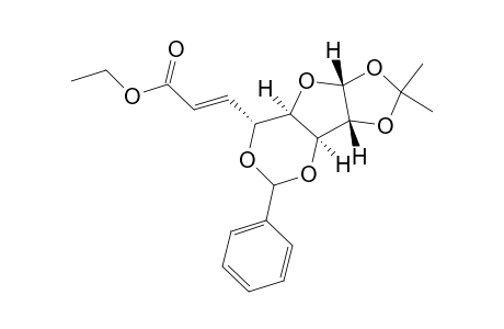 .alpha.-D-gluco-Oct-6-enofuranuronic acid, 6,7-dideoxy-1,2-O-(1-methylethylidene)-3,5-O-(phenylmethylene)-, ethyl ester, (6E)-