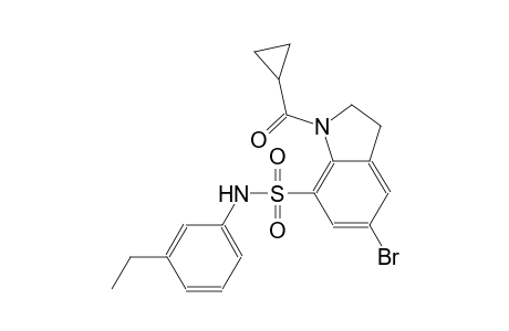1H-indole-7-sulfonamide, 5-bromo-1-(cyclopropylcarbonyl)-N-(3-ethylphenyl)-2,3-dihydro-