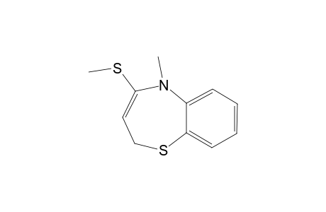 2,5-Dihydro-5-methyl-4-methylthio-1,5-benzothiazepine