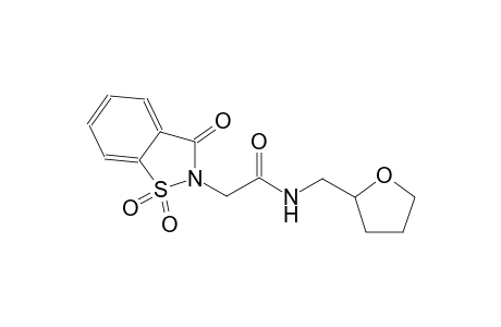 2-(1,1-dioxido-3-oxo-1,2-benzisothiazol-2(3H)-yl)-N-(tetrahydro-2-furanylmethyl)acetamide