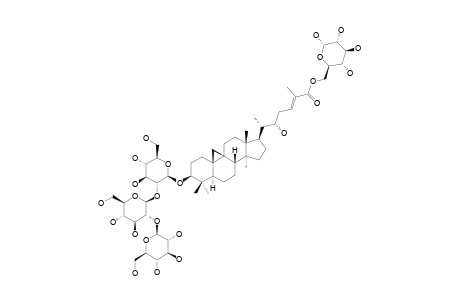 JUNCOSIDE-III;#3;3-BETA-O-[BETA-D-GLUCOPYRANOSYL-(1->2)-BETA-D-GLUCOPYRANOSYL-(1->2)-BETA-D-GLUCOPYRANOSYL]-22S-HYDROXYCYCLOART-24E-EN-26-OIC-ACID-26-O-6-ALPHA