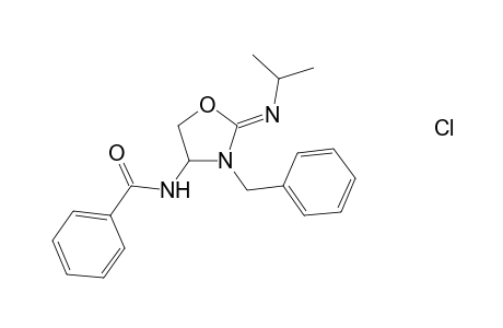 (Z)-3-Benzyl-4-benzamido-2-isopropylimino-1,3-oxzolidine hydrochloride