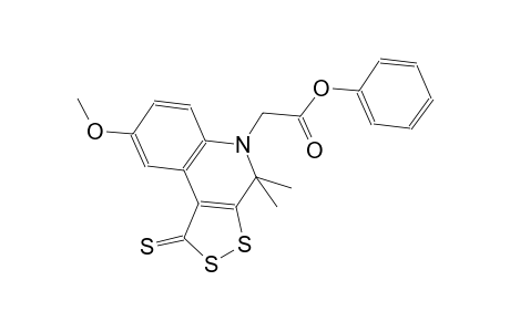 phenyl (8-methoxy-4,4-dimethyl-1-thioxo-1,4-dihydro-5H-[1,2]dithiolo[3,4-c]quinolin-5-yl)acetate