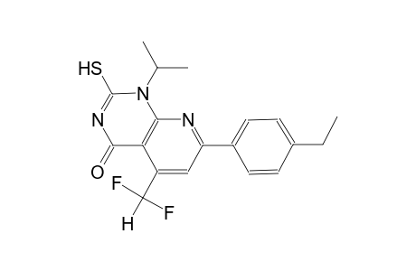 pyrido[2,3-d]pyrimidin-4(1H)-one, 5-(difluoromethyl)-7-(4-ethylphenyl)-2-mercapto-1-(1-methylethyl)-
