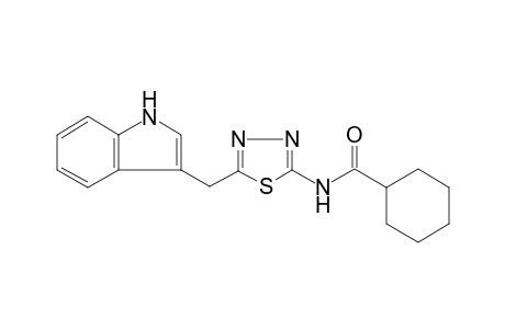 N-[5-(1H-indol-3-ylmethyl)-1,3,4-thiadiazol-2-yl]cyclohexanecarboxamide