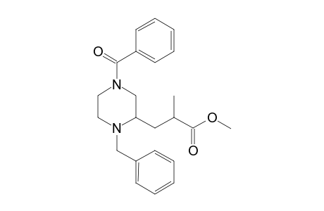 Methyl 2-methyl-3-[3-(1-benzoyl-4-benzylpiperazino)]propanoate