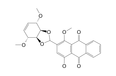 (2'a,3a'a,4'a,7'a,7a'a)-2-(4',7'-dimethoxy-3a',4',7',7a'-tetrahydro-1',3'-benzodioxol-2'-yl)-4-hydroxy-1-methoxyanthraquinone