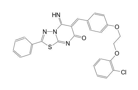 7H-[1,3,4]thiadiazolo[3,2-a]pyrimidin-7-one, 6-[[4-[2-(2-chlorophenoxy)ethoxy]phenyl]methylene]-5,6-dihydro-5-imino-2-phenyl-, (6Z)-