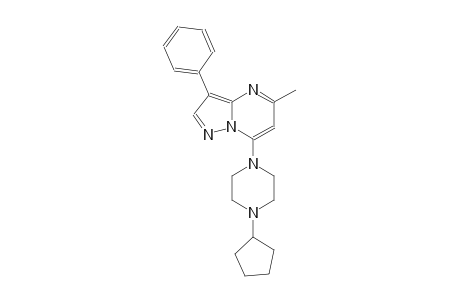 7-(4-cyclopentyl-1-piperazinyl)-5-methyl-3-phenylpyrazolo[1,5-a]pyrimidine