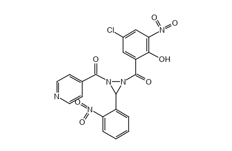 1-(5-CHLORO-3-NITROSALICYLOYL)-2-ISONICOTINOYL-3-(o-NITROPHENYL)DIAZIRIDINE