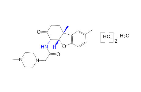 N-(8,9bbeta-dimethyl-1,2,3,4,4abeta,9b-hexahydro-3-oxo-4a-dibenzofuranyl)-4-methyl-1-piperazineacetamide, dihydrochloride, monohydrate