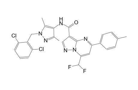 N-[1-(2,6-dichlorobenzyl)-3,5-dimethyl-1H-pyrazol-4-yl]-7-(difluoromethyl)-5-(4-methylphenyl)pyrazolo[1,5-a]pyrimidine-3-carboxamide