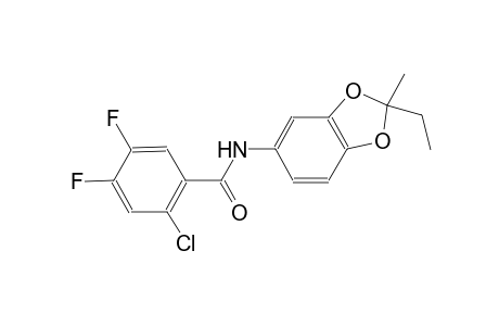 benzamide, 2-chloro-N-(2-ethyl-2-methyl-1,3-benzodioxol-5-yl)-4,5-difluoro-