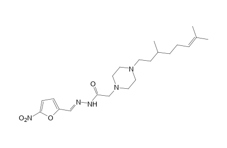 4-(3,7-Dimethyl-6-octenyl)-1-piperazineacetic acid, (5-nitrofurfurylidene)hydrazide