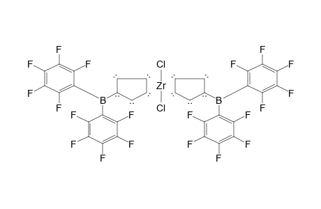 Zirconium dichloride, .eta.-5-bis[bis(pentafluorophenyl)borylcyclopentadienyl]-