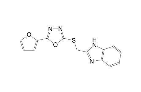 2-({[5-(2-furyl)-1,3,4-oxadiazol-2-yl]sulfanyl}methyl)-1H-benzimidazole