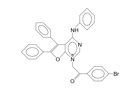 1-(4-Bromo-benzoylmethyl)-N,5,6-triphenyl-furo(2,3-D)pyrimidin-4-amine cation