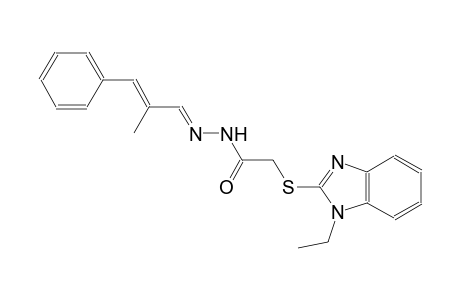 acetic acid, [(1-ethyl-1H-benzimidazol-2-yl)thio]-, 2-[(E,2E)-2-methyl-3-phenyl-2-propenylidene]hydrazide