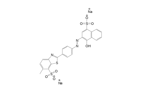 7-Benzothiazolesulfonic acid, 2-[4-[(1-hydroxy-4-sulfo-2-naphthalenyl)azo]phenyl]-6-methyl-, disodium salt