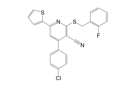 3-pyridinecarbonitrile, 4-(4-chlorophenyl)-2-[[(2-fluorophenyl)methyl]thio]-6-(2-thienyl)-