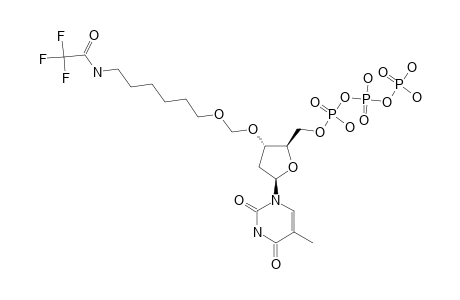 3'-O-(N-TRIFLUOROACETYL-OMEGA-AMINOHEXOYLMETHYL)-THYMIDINE_5'-TRIPHOSPHATE