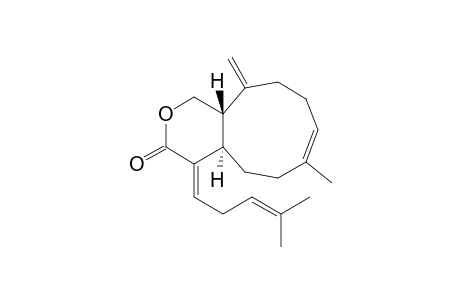 Cyclonona[c]pyran-3(1H)-one, 4,4a,5,6,9,10,11,11a-octahydro-7-methyl-11-methylene-4-(4-methyl-3-pentenylidene)-, (4E,4aR*,7E,11aS*)-(+)-