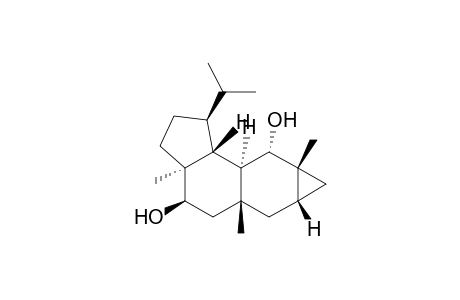 Cyclopenta[a]cyclopropa[g]naphthalene-4,8-diol, tetradecahydro-3a,5a,7a-trimethyl-1-(1-methylethyl)-, [1S-(1.alpha.,3a.beta.,4.alpha.,5a.alpha.,6a.alpha.,7a.alpha.,8.beta.,8a.beta.,8b.alpha.)]-