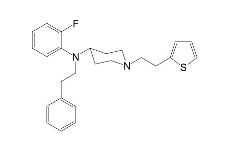 N-2-Fluorophenyl-N-(2-phenylethyl)-1-[2-(thiophen-2-yl)ethyl]piperidin-4-amine