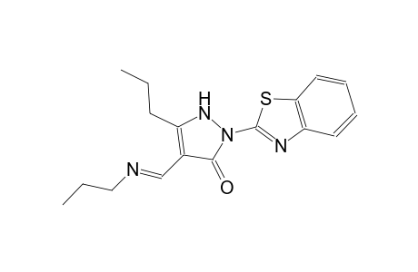 2-(1,3-benzothiazol-2-yl)-5-propyl-4-{(E)-[(E)-propylimino]methyl}-1,2-dihydro-3H-pyrazol-3-one