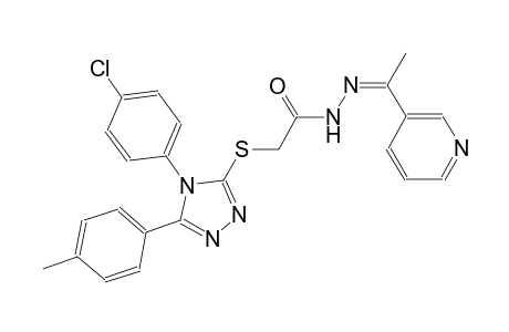 2-{[4-(4-chlorophenyl)-5-(4-methylphenyl)-4H-1,2,4-triazol-3-yl]sulfanyl}-N'-[(Z)-1-(3-pyridinyl)ethylidene]acetohydrazide