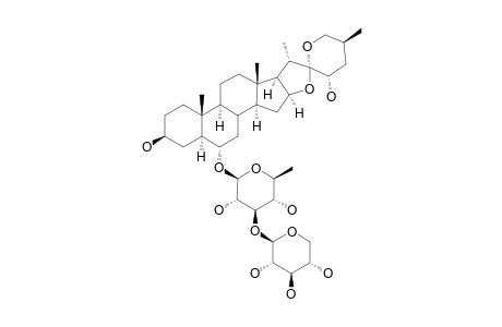 6-ALPHA-O-[BETA-D-XYLOPRANOSYL-(1->3)-BETA-D-QUINOVOPYRANOSL]-(25S)-5-ALPHA-SPIROSTAN-3-BETA,23-ALPHA-OL