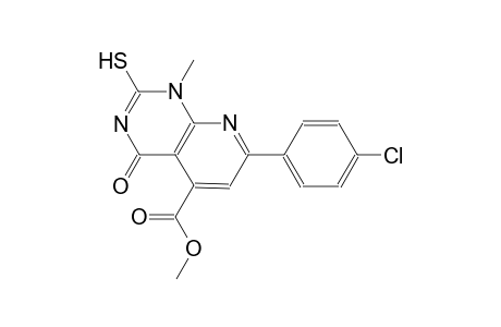 pyrido[2,3-d]pyrimidine-5-carboxylic acid, 7-(4-chlorophenyl)-1,4-dihydro-2-mercapto-1-methyl-4-oxo-, methyl ester