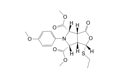 2,6-Dimethoxycarbonyl-5-endo-ethylthio-1-(p-methoxyphenyl)-1H,5H-2,2a,5a,6-tetrahydrofuro[3,4-c]pyrrol-3-one