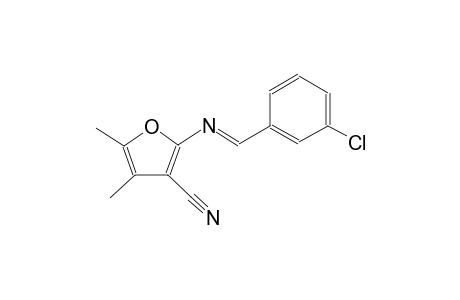 2-{[(E)-(3-chlorophenyl)methylidene]amino}-4,5-dimethyl-3-furonitrile