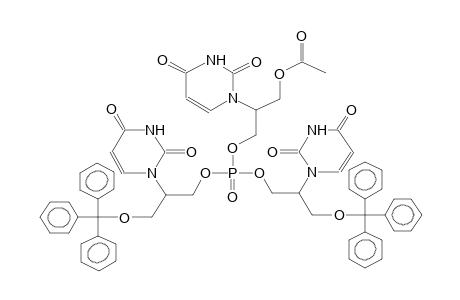 BIS(2-URACYLO-3-TRITYLOXYPROPYL)-2-URACYLO-3-ACETOXYPROPYLPHOSPHATE