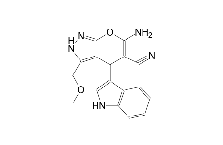 pyrano[2,3-c]pyrazole-5-carbonitrile, 6-amino-2,4-dihydro-4-(1H-indol-3-yl)-3-(methoxymethyl)-