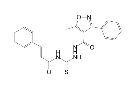 (2E)-N-({2-[(5-methyl-3-phenyl-4-isoxazolyl)carbonyl]hydrazino}carbothioyl)-3-phenyl-2-propenamide
