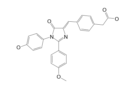 1-(PARA-HYDROXYPHENYL)-2-(PARA-METHOXYPHENYL)-(4E)-(ACETIC-ACID-ETHYLIDENE)-2-IMIDAZOLIN-5-ONE
