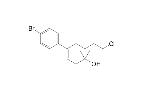 (E)-5-(4-bromophenyl)-9-chloro-2-methylnon-4-en-2-ol