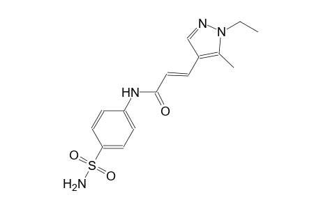 (2E)-N-[4-(aminosulfonyl)phenyl]-3-(1-ethyl-5-methyl-1H-pyrazol-4-yl)-2-propenamide