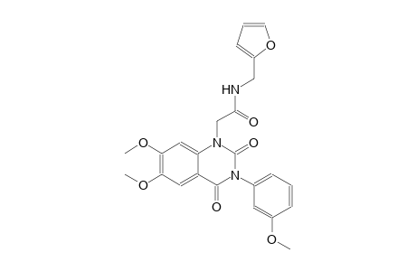 2-(6,7-dimethoxy-3-(3-methoxyphenyl)-2,4-dioxo-3,4-dihydro-1(2H)-quinazolinyl)-N-(2-furylmethyl)acetamide