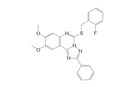 5-[(2-fluorobenzyl)sulfanyl]-8,9-dimethoxy-2-phenyl[1,2,4]triazolo[1,5-c]quinazoline