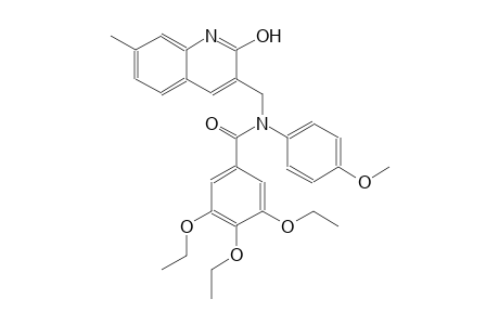 3,4,5-triethoxy-N-[(2-hydroxy-7-methyl-3-quinolinyl)methyl]-N-(4-methoxyphenyl)benzamide
