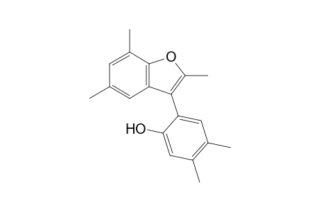 6-(2,5,7-trimethylbenzofuran-3-yl)-3,4-xylenol
