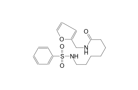 heptanamide, N-(2-furanylmethyl)-7-[(phenylsulfonyl)amino]-