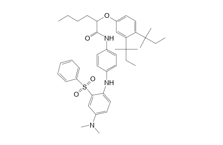 Hexanamide, 2-[3,4-bis(1,1-dimethylpropyl)phenoxy]-N-[4-[[4-(dimethylamino)-2-(phenylsulfonyl)phenyl]amino]phenyl]-