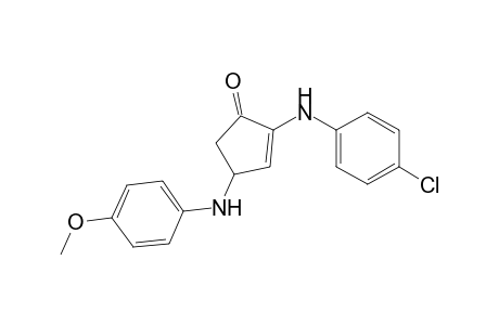 2-Cyclopenten-1-one, 2-[(4-chlorophenyl)amino]-4-[(4-methoxyphenyl)amino]-