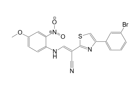 (2E)-2-[4-(3-bromophenyl)-1,3-thiazol-2-yl]-3-(4-methoxy-2-nitroanilino)-2-propenenitrile